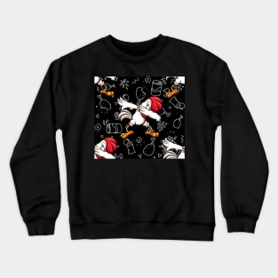 dabbing dab chicken funny Crewneck Sweatshirt